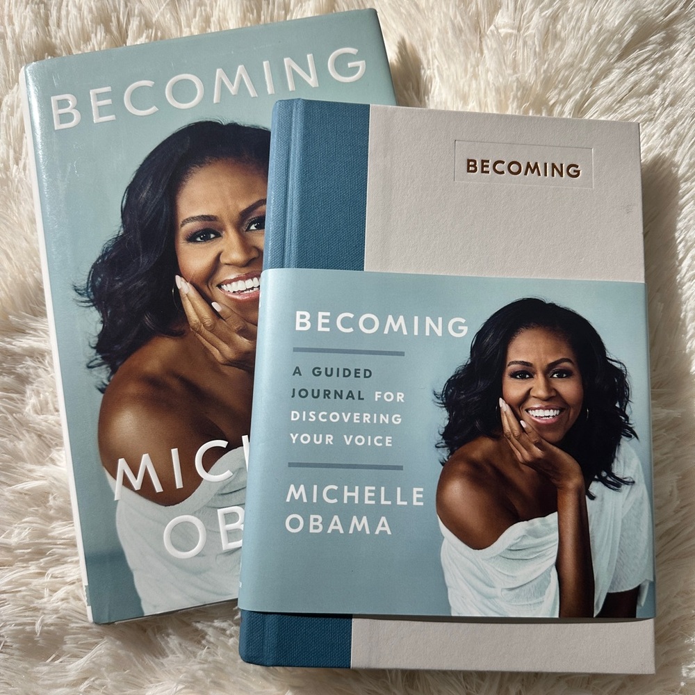 1st Edition Hardcover Michelle Obama “Becoming” Plus Hardcover Workbook